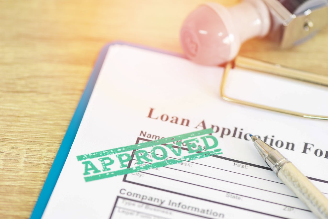 Approved business loan application for local business looking for capital.